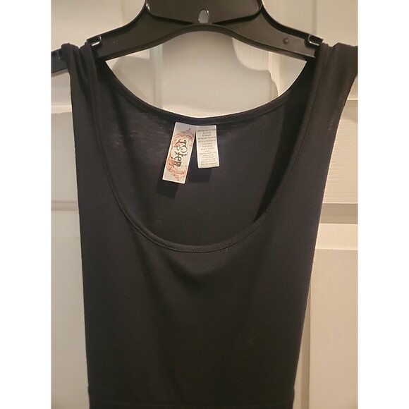 L8ter Sun Dress Black Floral Womens Size Small Tank Top Style Above the Knee - Picture 4 of 9